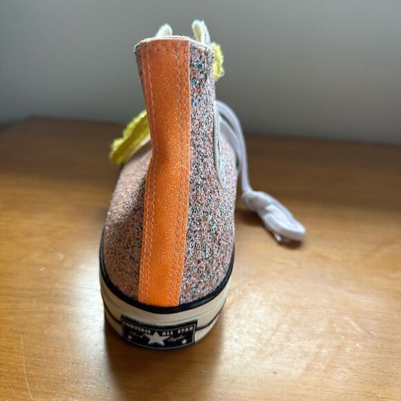 Converse X JW ANDERSON Single Left Shoe Hi Glitter Pink and Orange Neon - Picture 4 of 8